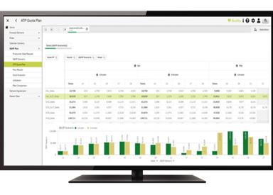 Screenshot of Demand and Sales Planning software