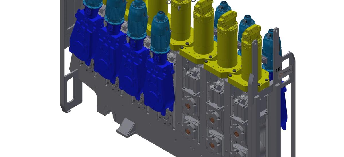 3-D view of withdrawal unit with SRD segments for hard reduction