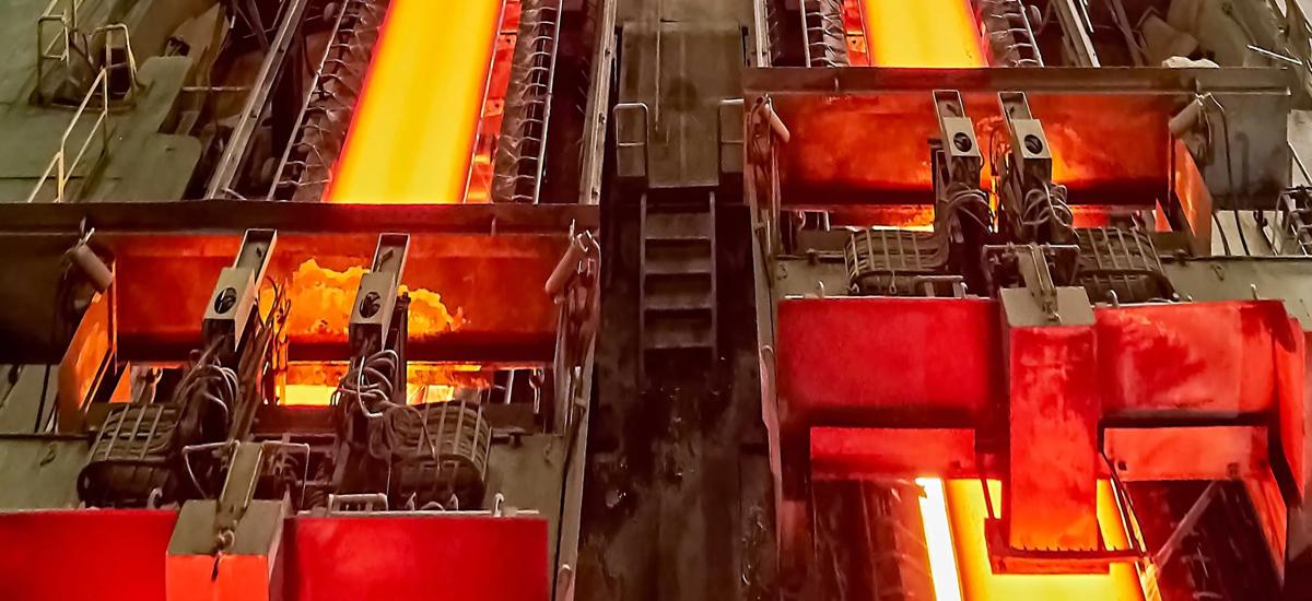 Çolakoğlu’s 2-strand slab caster at its world record-setting plant in Dilovası, Turkey.