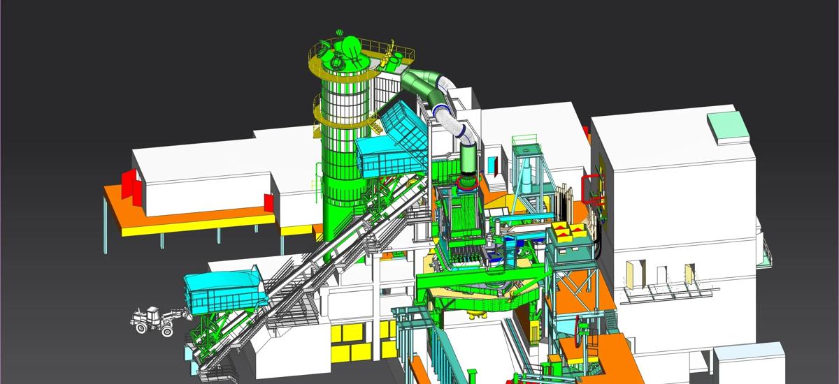 Computer animation of an EAF Quantum from Primetals Technologies. An electric arc furnace of this type will be installed at Acciaieria Arvedi in Cremona, Italy.
