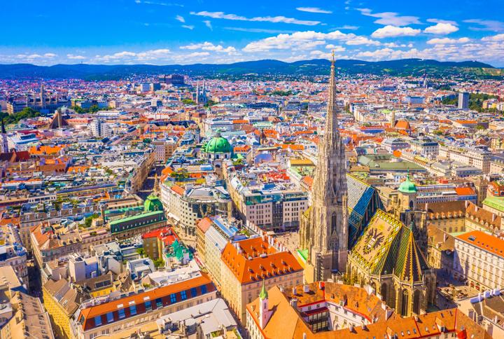 Skyline of Vienna, Austria