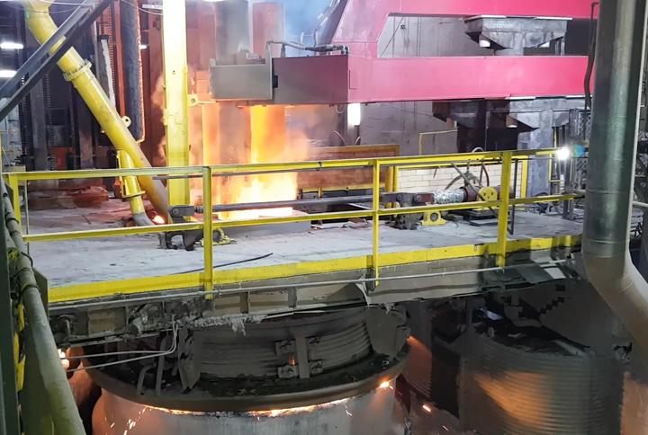 Ladle Furnace during the first treatment