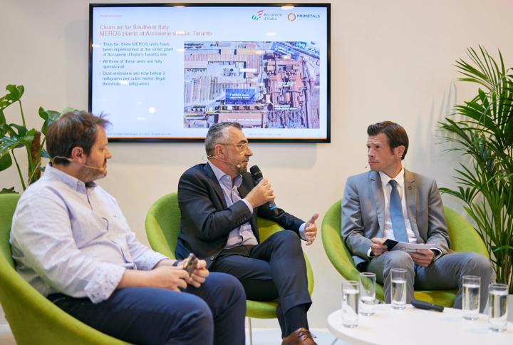 Panelists Dr. Alessandro Labile and Angelo Cavallo from Acciaierie d'Italia at METEC 2023