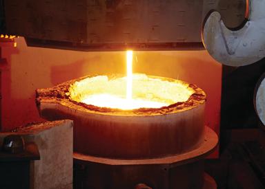 Tapping of steel into ladle