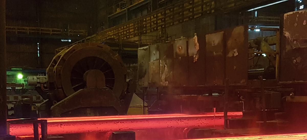 Exit section of a continuous slab caster in the Volta Redonda, Brazil production site of Companhia Siderúrgica Nacional (CSN). Primetals Technologies is revamping three of CSN´s continuous casting machines (Photo courtesy CSN).