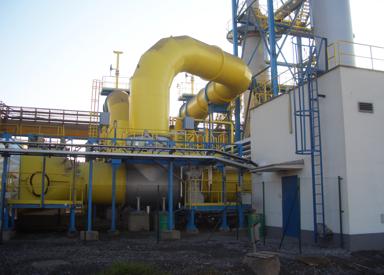 Gas recovery for LD converter wet dedusting: Switch over station