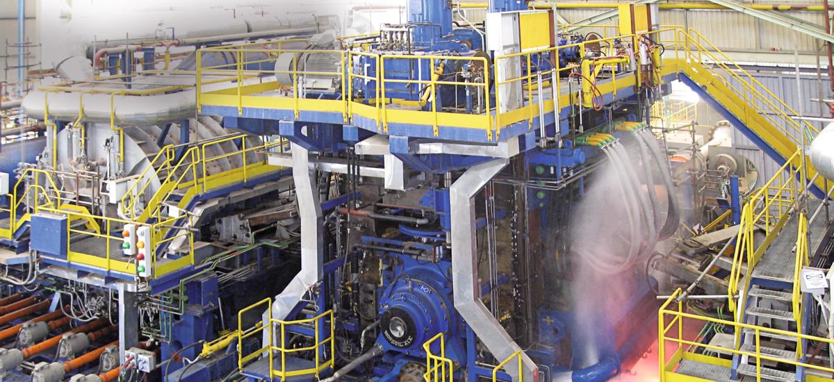 Picture of a Steckel Mill which rolls a steckel
