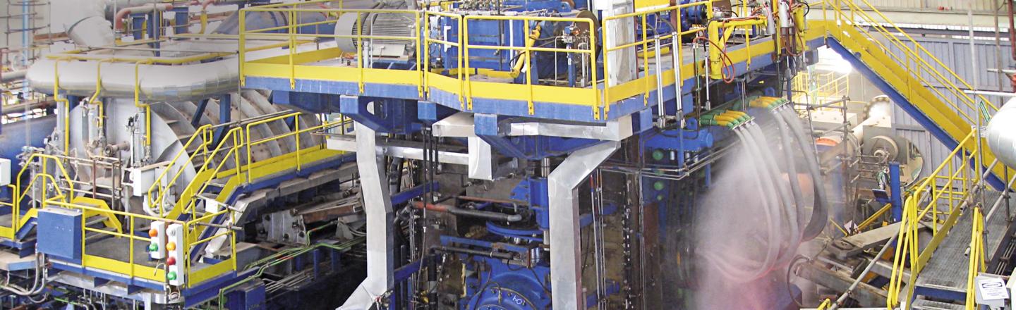 Picture of a Steckel Mill which rolls a steckel