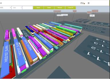 Screenshot from steel plant logistics software.