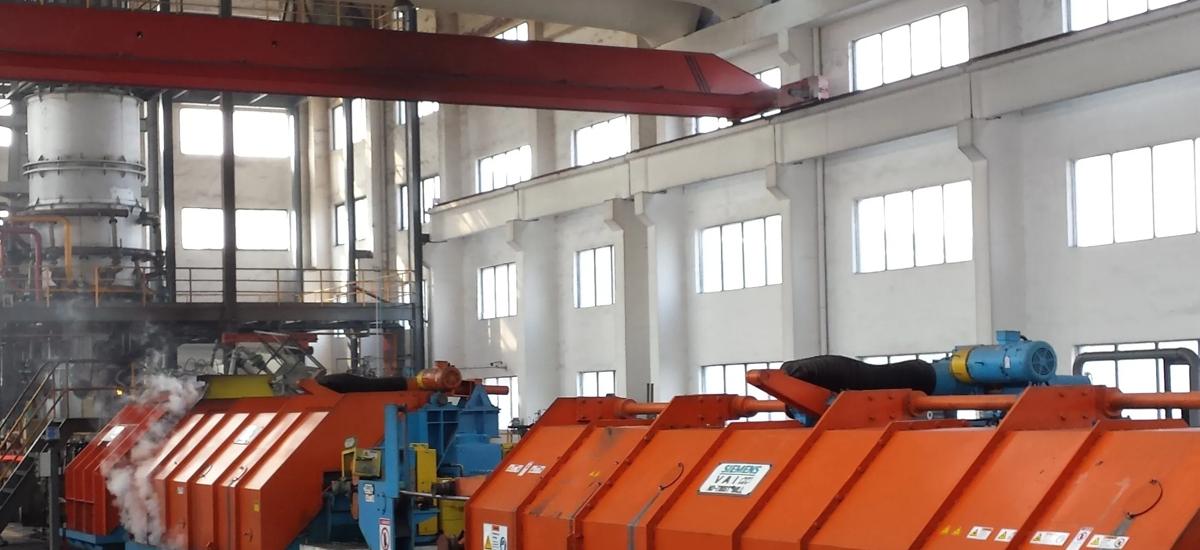 An earlier SCR-7000 copper rod mill supplied to Jiangsu Jinhui Copper Group by Primetals Technologies on behalf of Southwire Company, LLC.