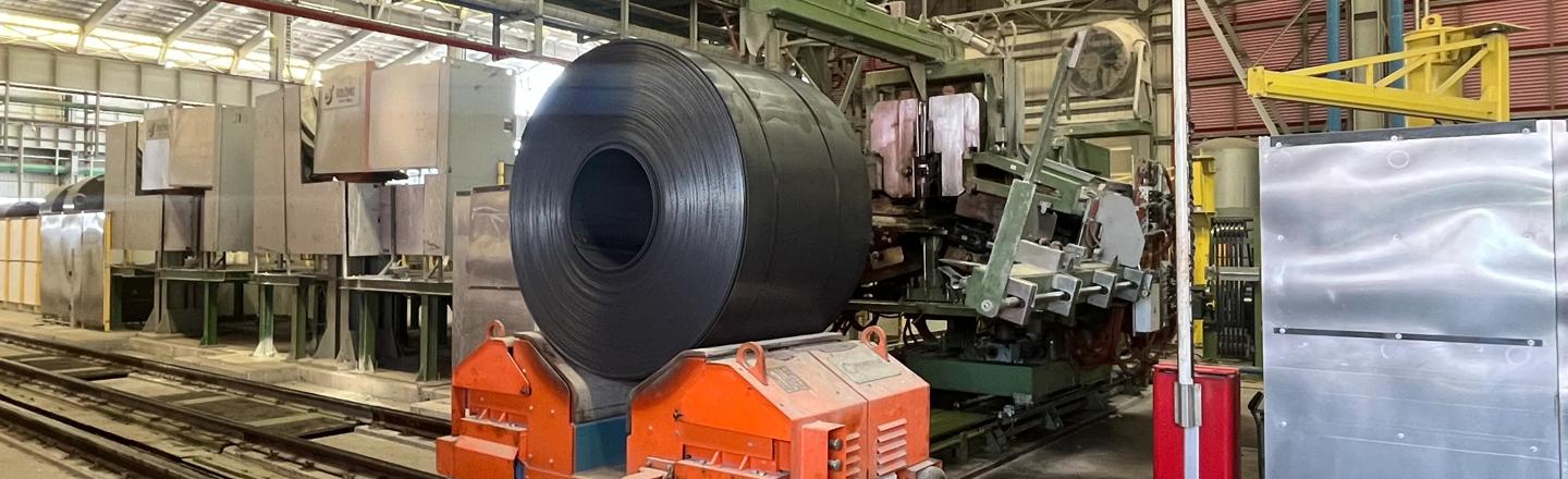 Coil transported by Modular Coil Shuttle Car