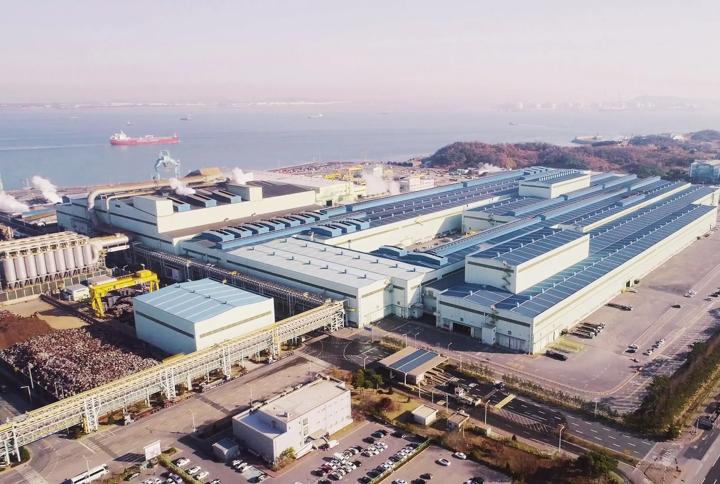 The view of the Hyundai steelmaking facility