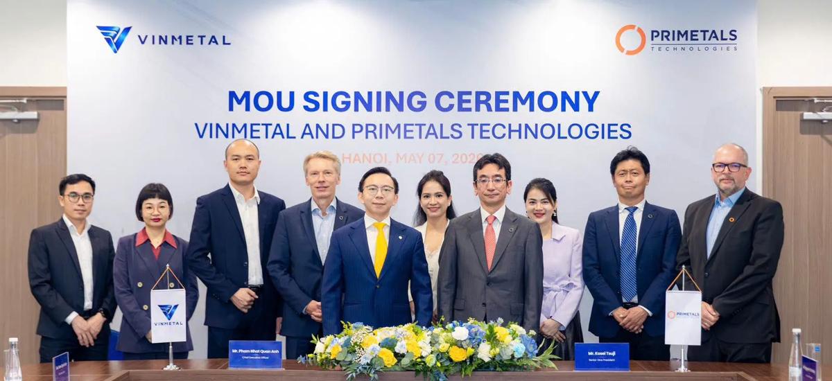 VinMetal and Primetals Technologies have signed a Memorandum of Understanding (MoU) for a major greenfield investment in a large-scale integrated steel plant complex in Vietnam.  