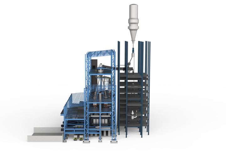 A 3D rendered image of the Smelter from Primetals Technologies.