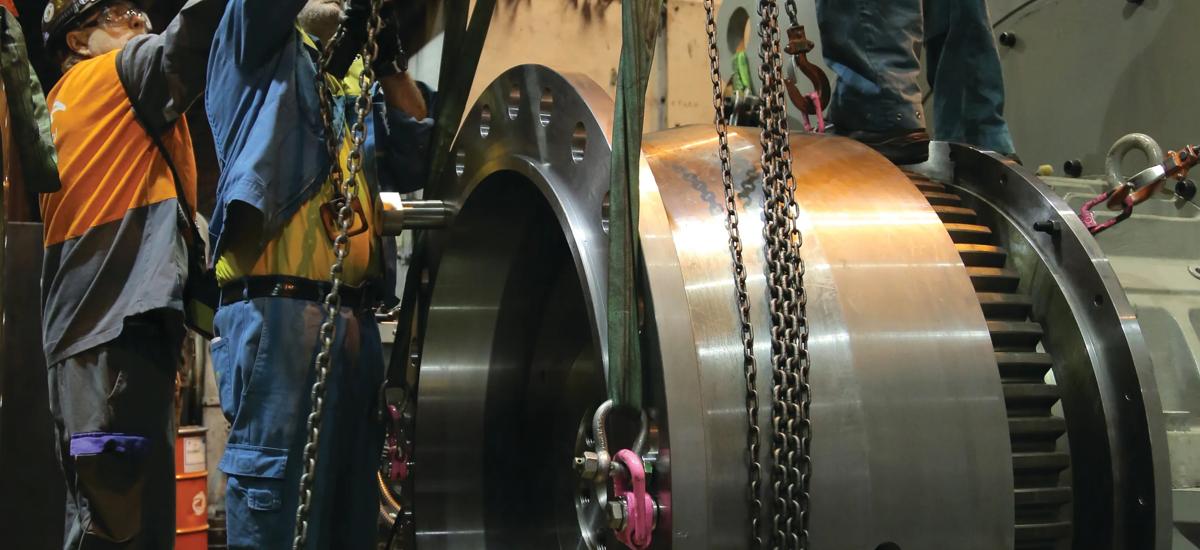 Coupling installation at main motors