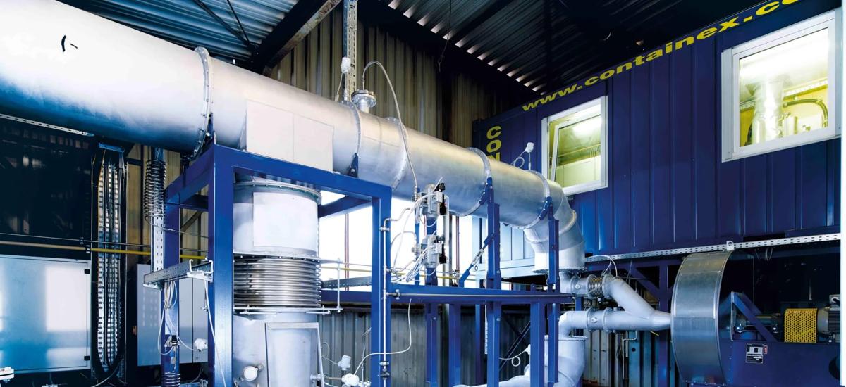Pellet pot testing facility for grate testing, indration, design and simulation of pelletizing plant design.