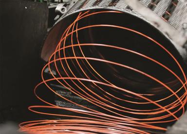 Picture of a Morgan High Speed Laying Head for wire rod production. 
