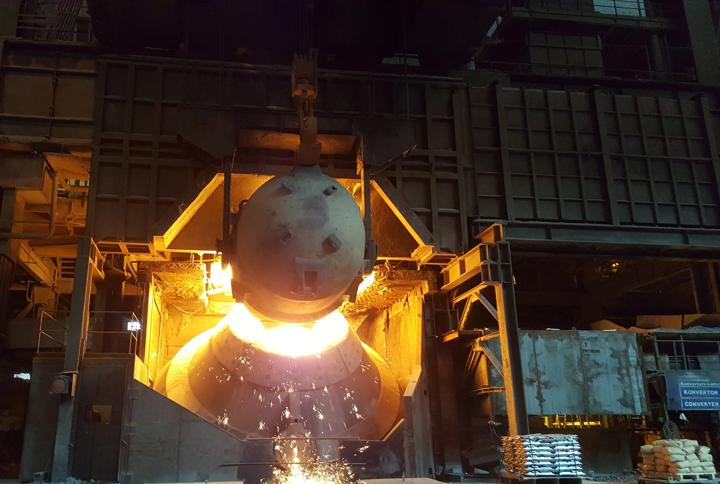 LD (BOF) converter  for  HBIS Serbia in Smederevo, Serbia.