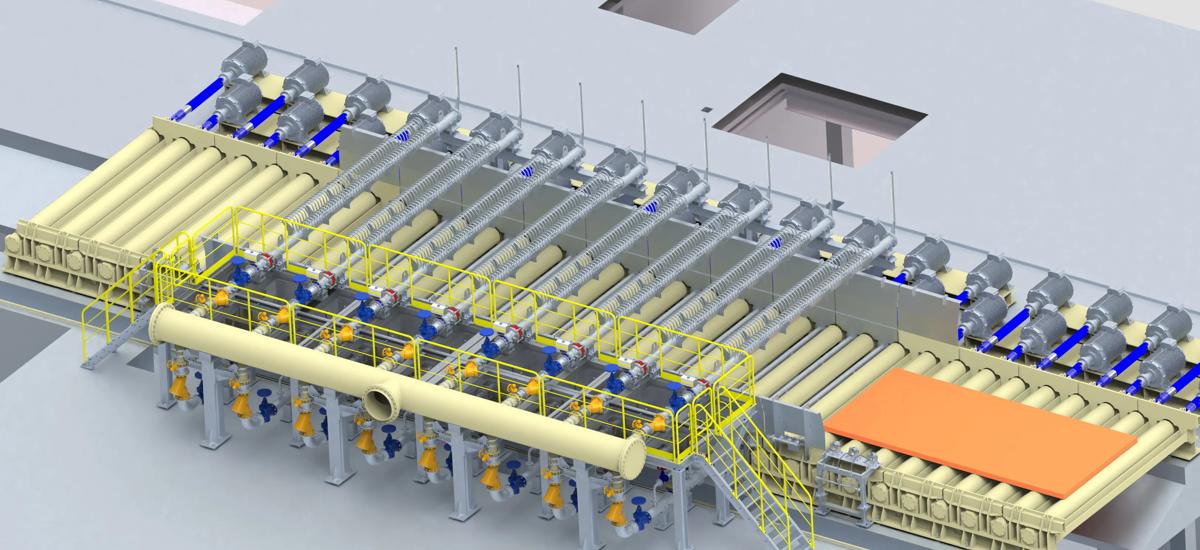 A 3D image of Hyundai Steel’s intermediate cooling unit from Primetals Technologies.