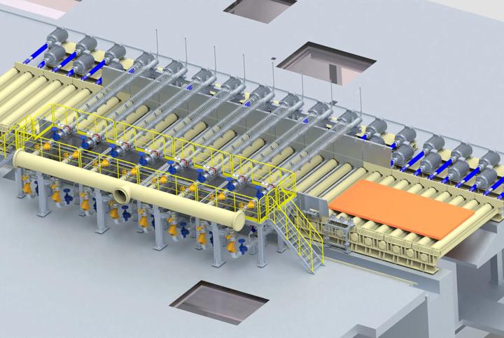 A 3D image of Hyundai Steel’s intermediate cooling unit from Primetals Technologies.