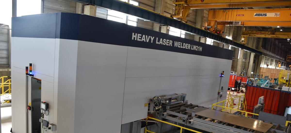 The advanced laser welding machine (LBW) to be applied in the pickling line modernization. Shown here is an identical implementation to the one for Toyo Kohan. 
