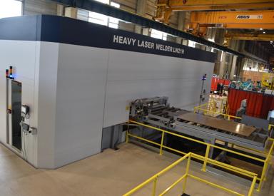 The advanced laser welding machine (LBW) to be applied in the pickling line modernization. Shown here is an identical implementation to the one for Toyo Kohan. 