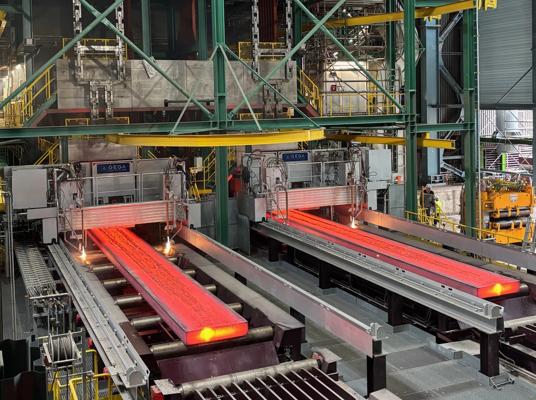 Slab casting machine at thyssenkrupp Duisburg-Bruckhausen