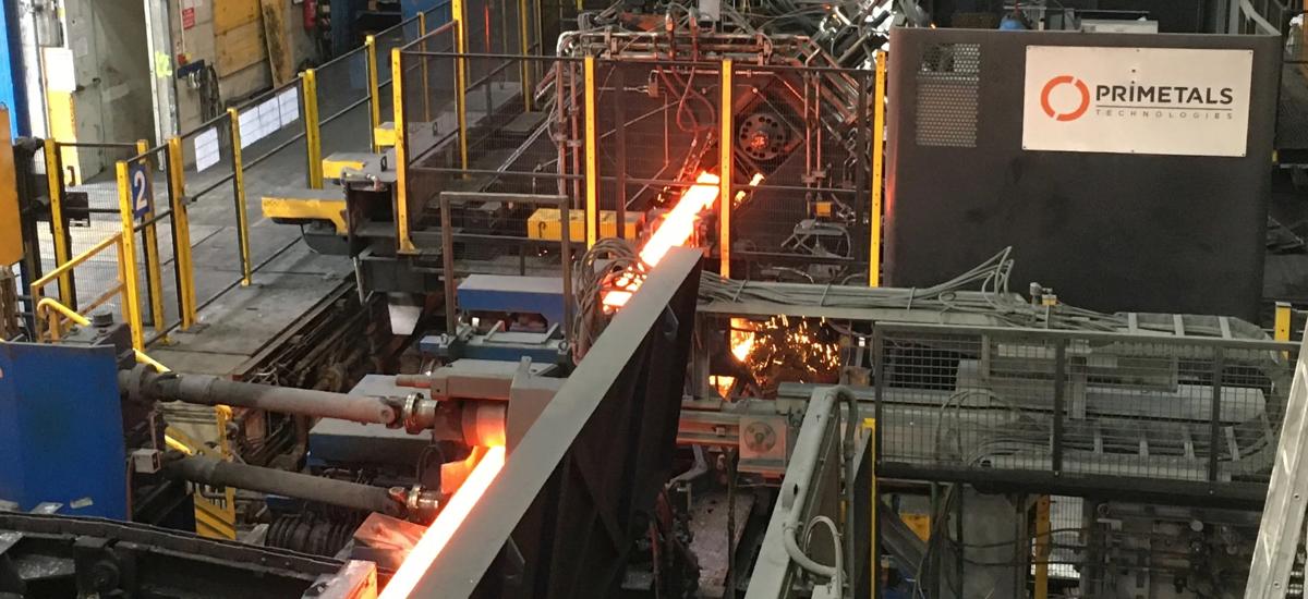The ERT-EBROS billet welding system from Primetals Technologies installed at Ferriera Valsabbia S.p.A. in Odolo, Italy.