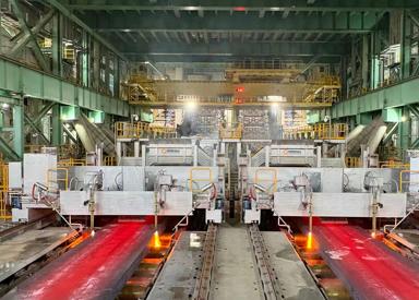 Baosteel’s new ultra-thick slab caster from Primetals Technologies can produce slabs up to 460 millimeters thick. 