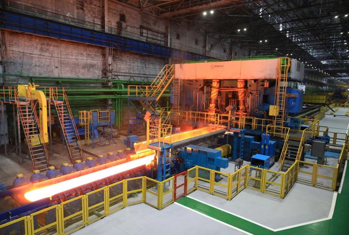1,700 mm hot strip mill (HSM 1700) of Ilyich Steel in Ukraine. The hot strip mill was revamped by Primetals Technologies (Photo courtesy Metinvest).