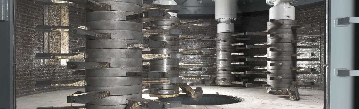 View inside a Intensive Mixing and Granulation System