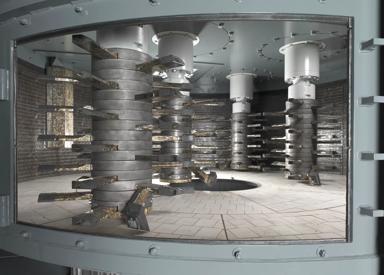 View inside a Intensive Mixing and Granulation System
