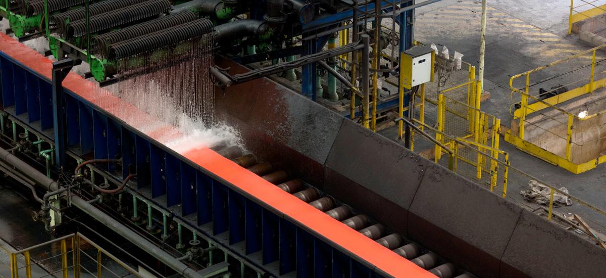 Steckel Mill laminar cooling system
