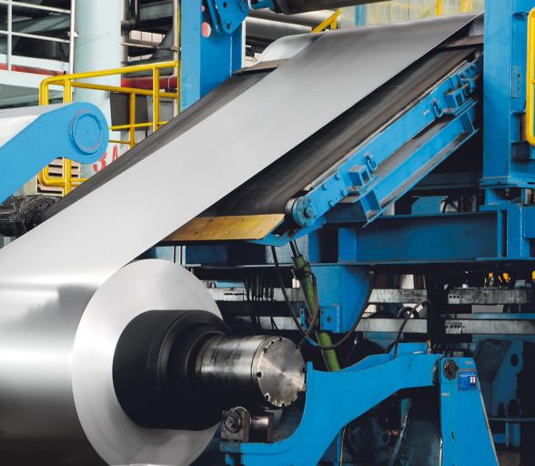 close-up of aluminium being colied