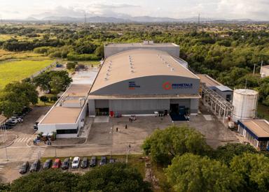Aerial view of the Santa Cruz workshop location of Primetals Technologies. 