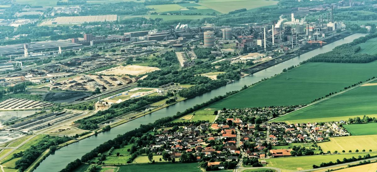 Aerial view of Salzgitter, Germany