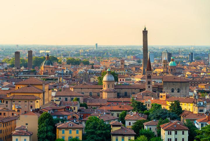 Skyline of Bologna, Italy