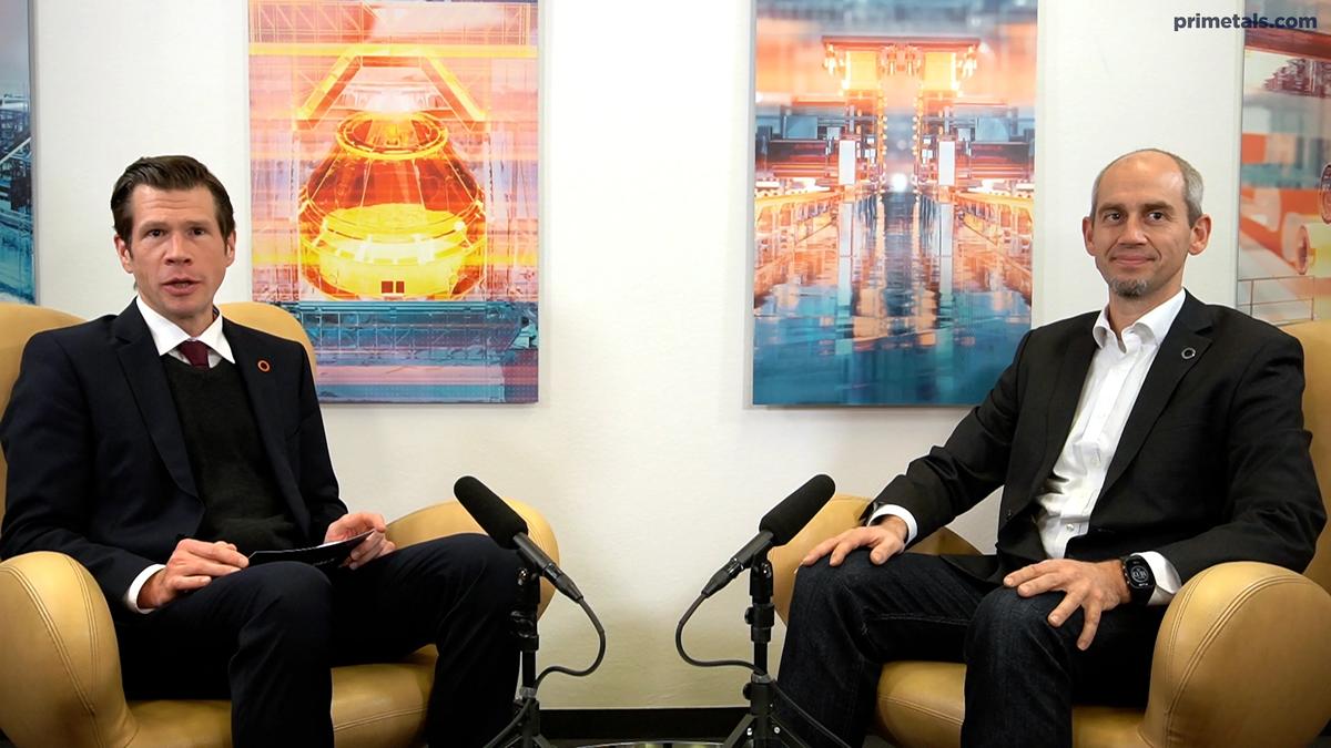 Image of Pioneers Talk host with interviewee Dr. Gerald Wimmer