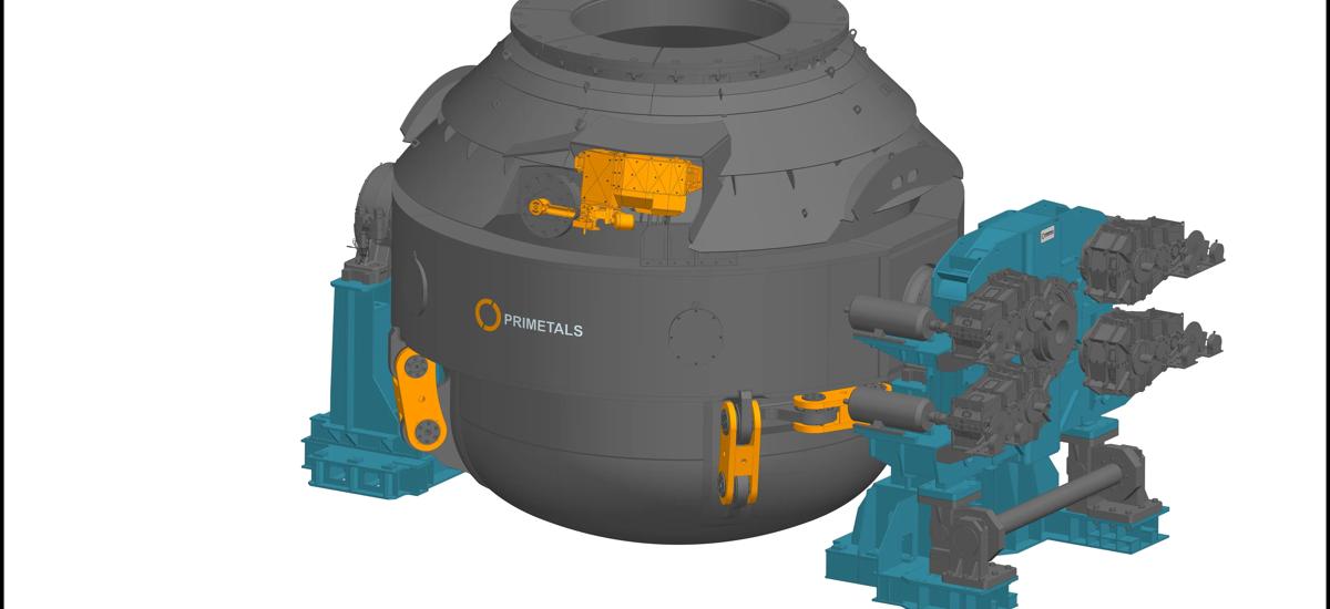 Primetals Technologies will supply ArcelorMittal with two new LD converters (BOFs), here pictured with the tilting drive.