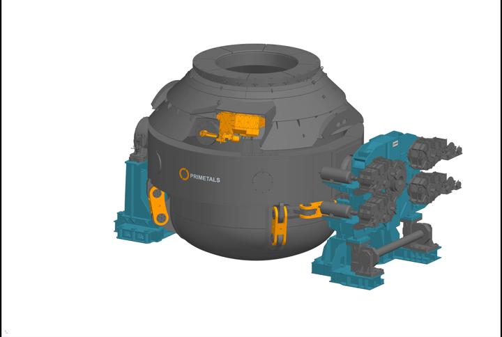 Primetals Technologies will supply ArcelorMittal with two new LD converters (BOFs), here pictured with the tilting drive.