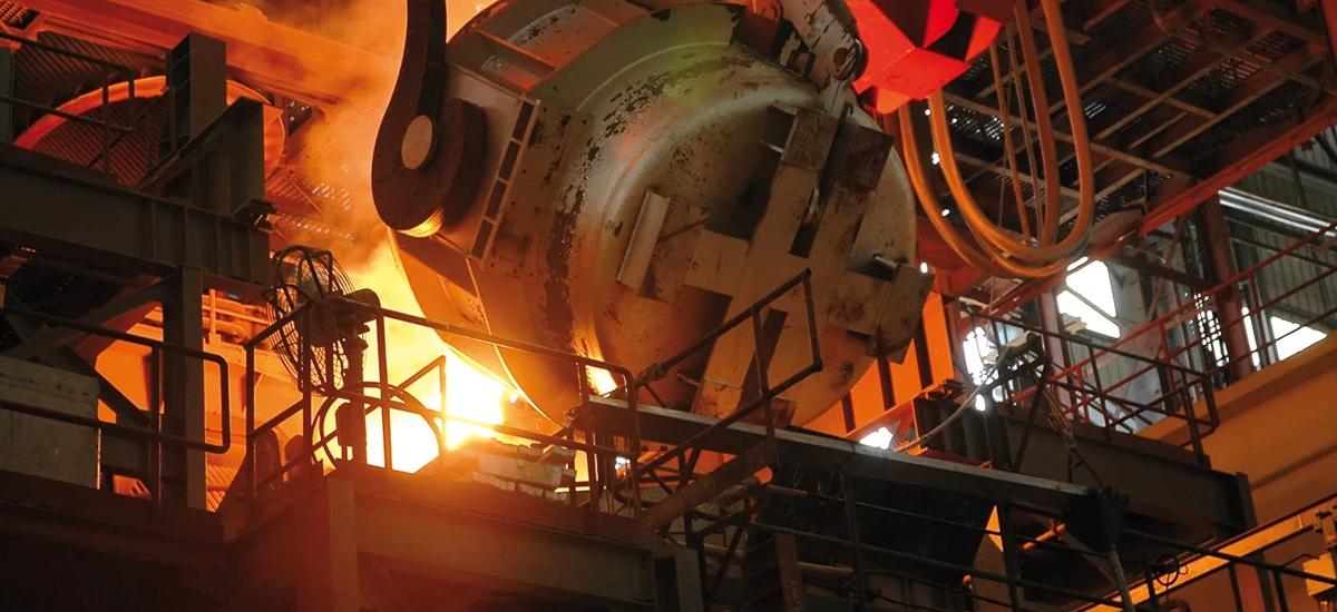 150-ton LD converter in operation today at SAIL’s Rourkela Steel Plant, India