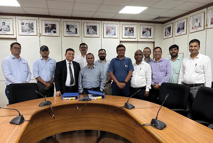 Contract signing with representatives from SAIL and Primetals Tecnologies at SAIL’s Research and Development Centre for Iron and Steel (RDCIS), Ranchi, Jharkand, India. 