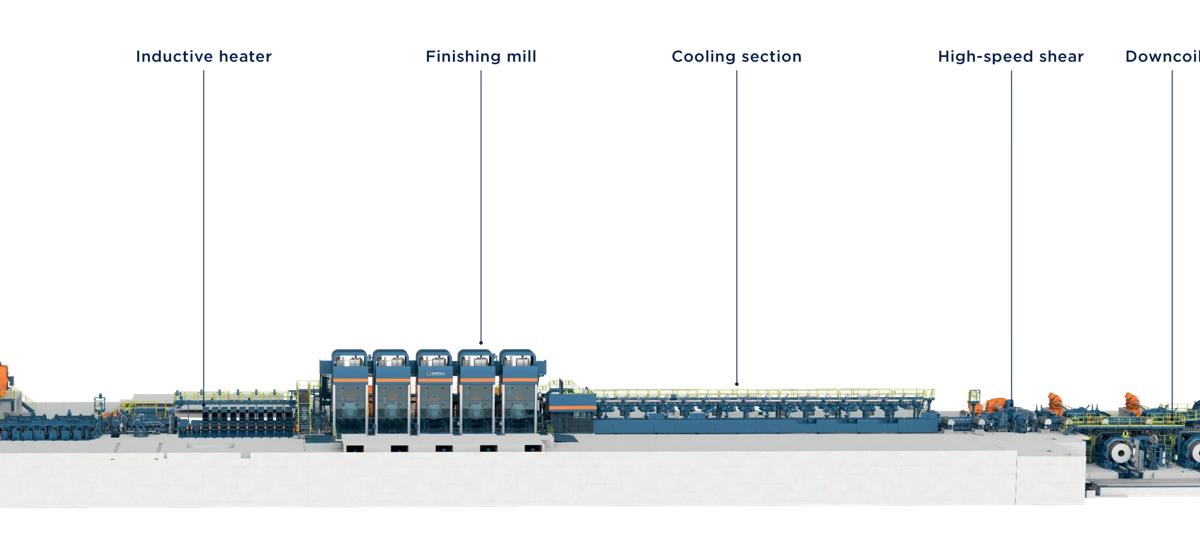 Diagram of the Arvedi ESP layout.