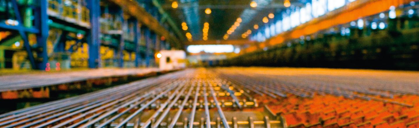 Cooling bed at Tata Steel bar mill