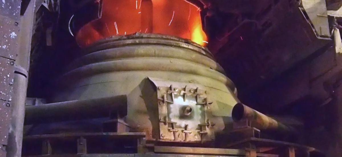 LD (BOF) converter no. 2 modernized by Primetals Technologies for HKM in Duisburg.