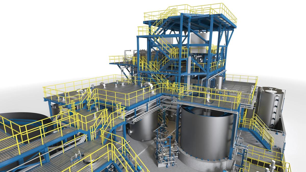 Rendering of the By-Product Leaching plant.