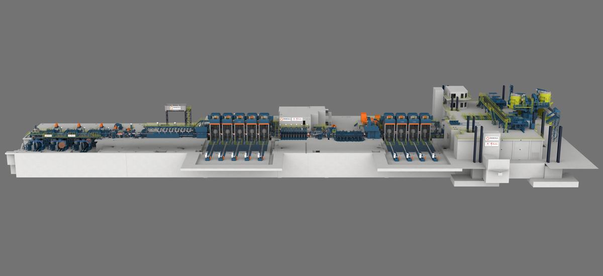 3D rendering of Zhongshou’s Arvedi ESP line from Primetals Technologies.