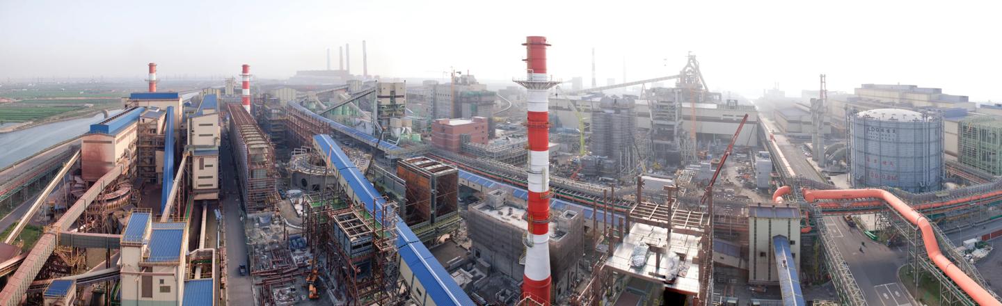 View on sinter plant at Dragon Steel, Taiwan
