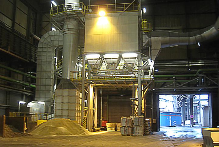 Dedusting system for ladle furnace and alloy material handling at Salzgitter, Germany