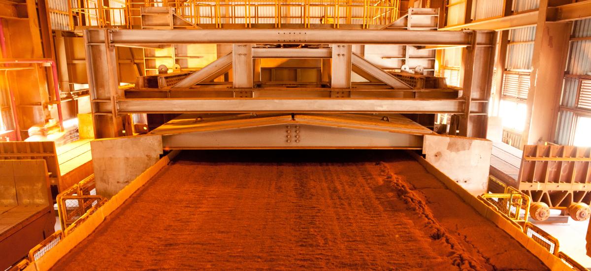 Surface of a sinter bed